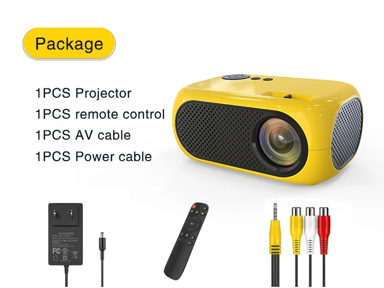 Home Theater YG300 Mini Projector Support 1080P Decoding Built-in Audio LED Projector for Smartphone Notebook 3D Glasses As Gift