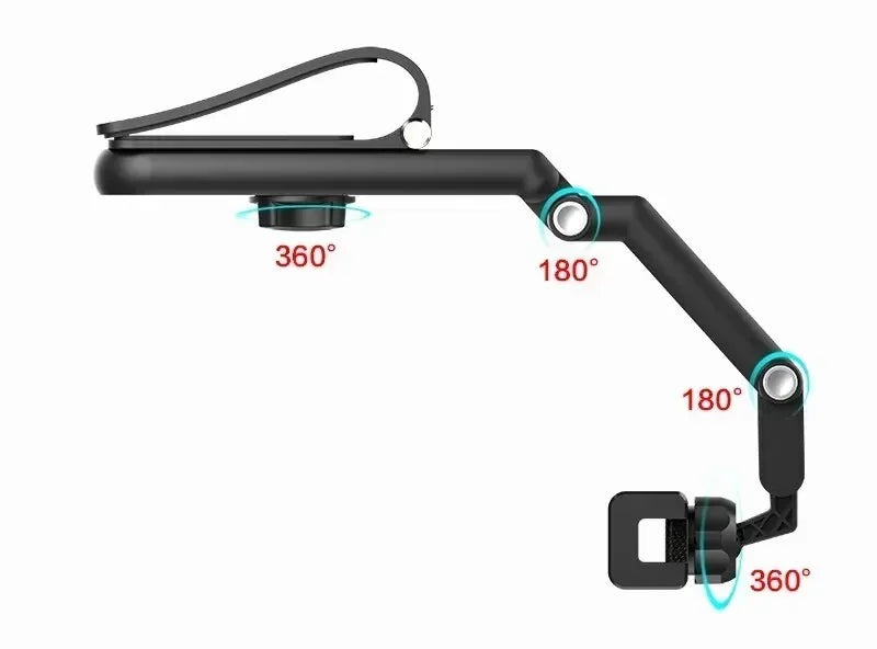 Car Mobile Phone Holder Sun Visor Bracket 1080° Rotation Installation Gps Mobile Phone Mobile Car Clip Bracket Bracket