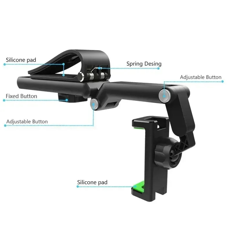 Car Mobile Phone Holder Sun Visor Bracket 1080° Rotation Installation Gps Mobile Phone Mobile Car Clip Bracket Bracket