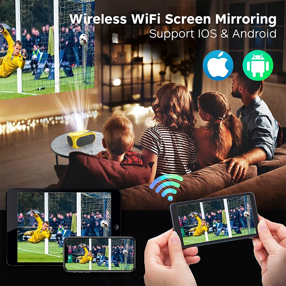 Home Theater YG300 Mini Projector Support 1080P Decoding Built-in Audio LED Projector for Smartphone Notebook 3D Glasses As Gift
