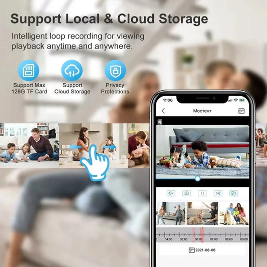 Bulb E27 Surveillance Camera Full Color Night Vision Automatic Human Tracking Zoom Indoor Security Monitor Wifi Miini IP Camera