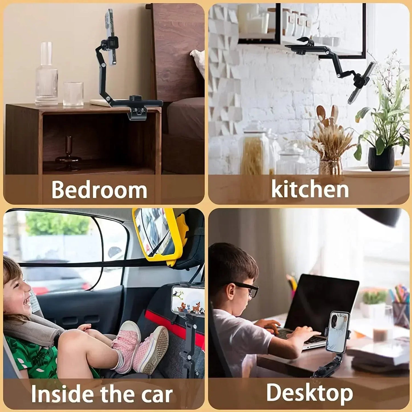 Car Mobile Phone Holder Sun Visor Bracket 1080° Rotation Installation Gps Mobile Phone Mobile Car Clip Bracket Bracket