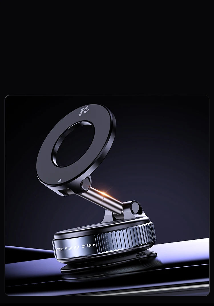 Car Mount Electric Vacuum Magnetic Holder Foldable Strong Suction Stand For Cell Phone For iphone 12 13 14 15 16 Live Streaming