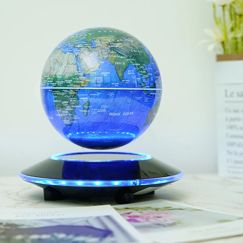Magnetic Levitation 6-Inch 8-Inch Globe, Self Rotating Luminous Office Decoration, Living Room Desktop Decoration, Creative Gift