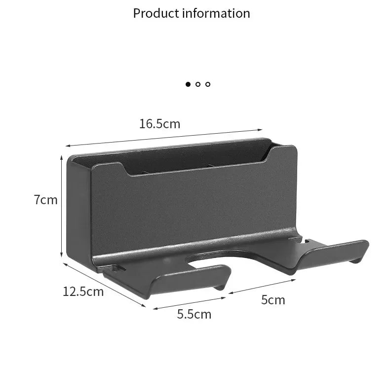 Bathroom wall rack hair dryer holder - Bathroom hair dryer holder storage box - Shower hair dryer and accessory storage rack