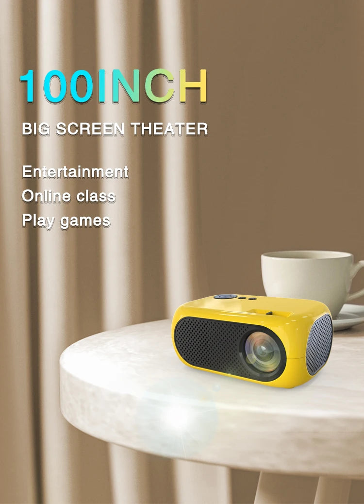Home Theater YG300 Mini Projector Support 1080P Decoding Built-in Audio LED Projector for Smartphone Notebook 3D Glasses As Gift