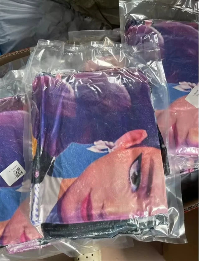 Kpop Demon Hunters Huntrix Flannel Blanket For Nap Warm Thick Portable Winter Rumi Saja Boys Throw Home Kids Christmas Gift