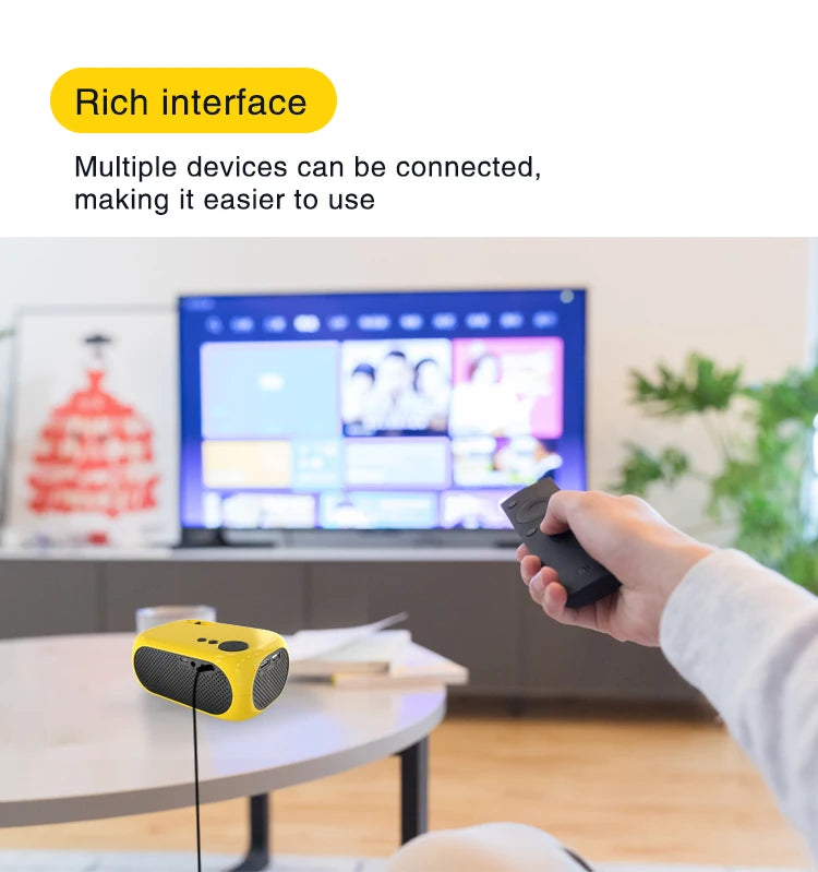 Home Theater YG300 Mini Projector Support 1080P Decoding Built-in Audio LED Projector for Smartphone Notebook 3D Glasses As Gift