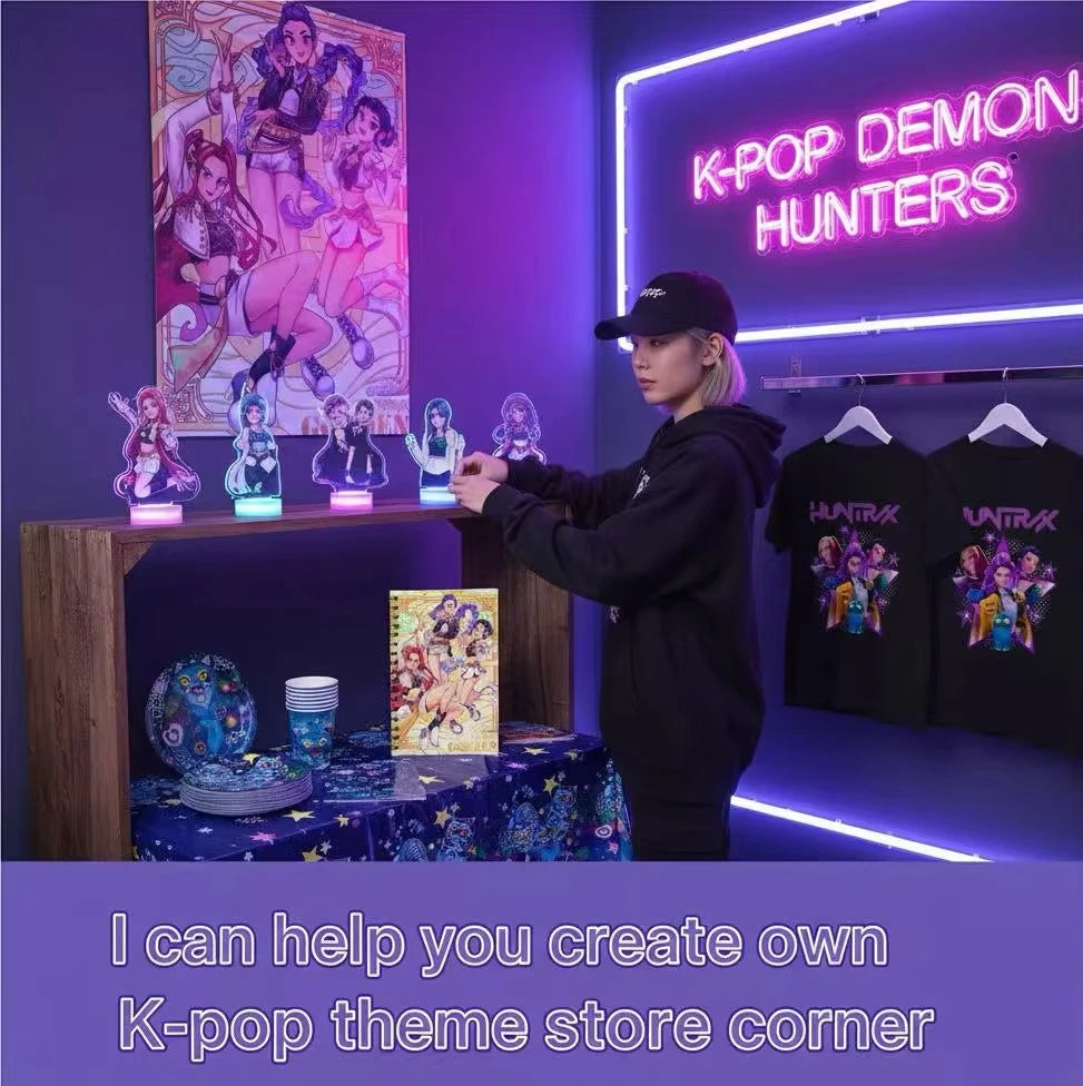 Kpop Demon Hunters Huntrix Flannel Blanket For Nap Warm Thick Portable Winter Rumi Saja Boys Throw Home Kids Christmas Gift