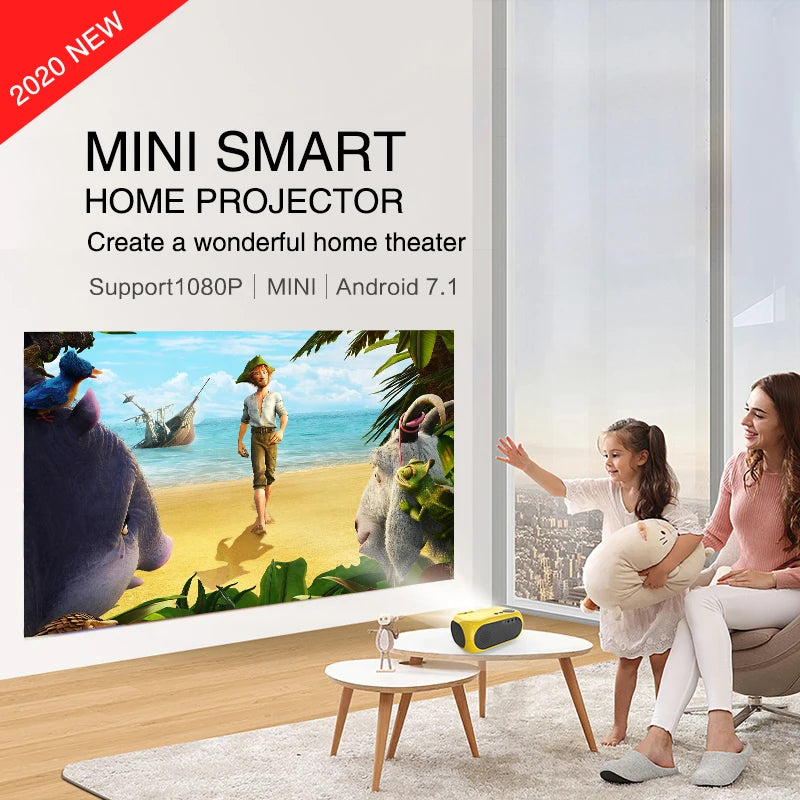 Home Theater YG300 Mini Projector Support 1080P Decoding Built-in Audio LED Projector for Smartphone Notebook 3D Glasses As Gift