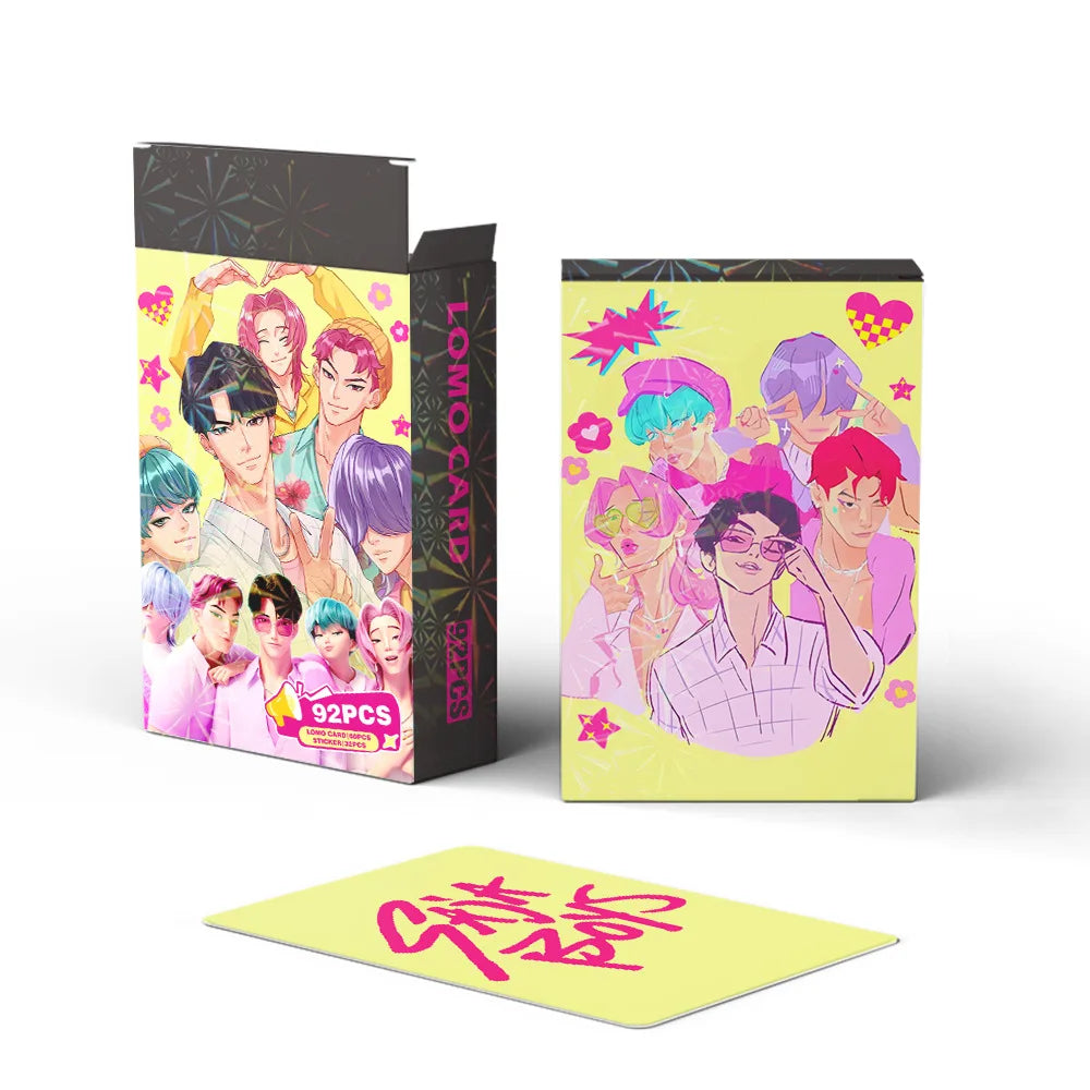 b 30/55/92pcs Kpop Demon Hunter  for Boys Girls Cartoon Anime Animation Surrounding Students Fashion Cute Collect Cards Gifts