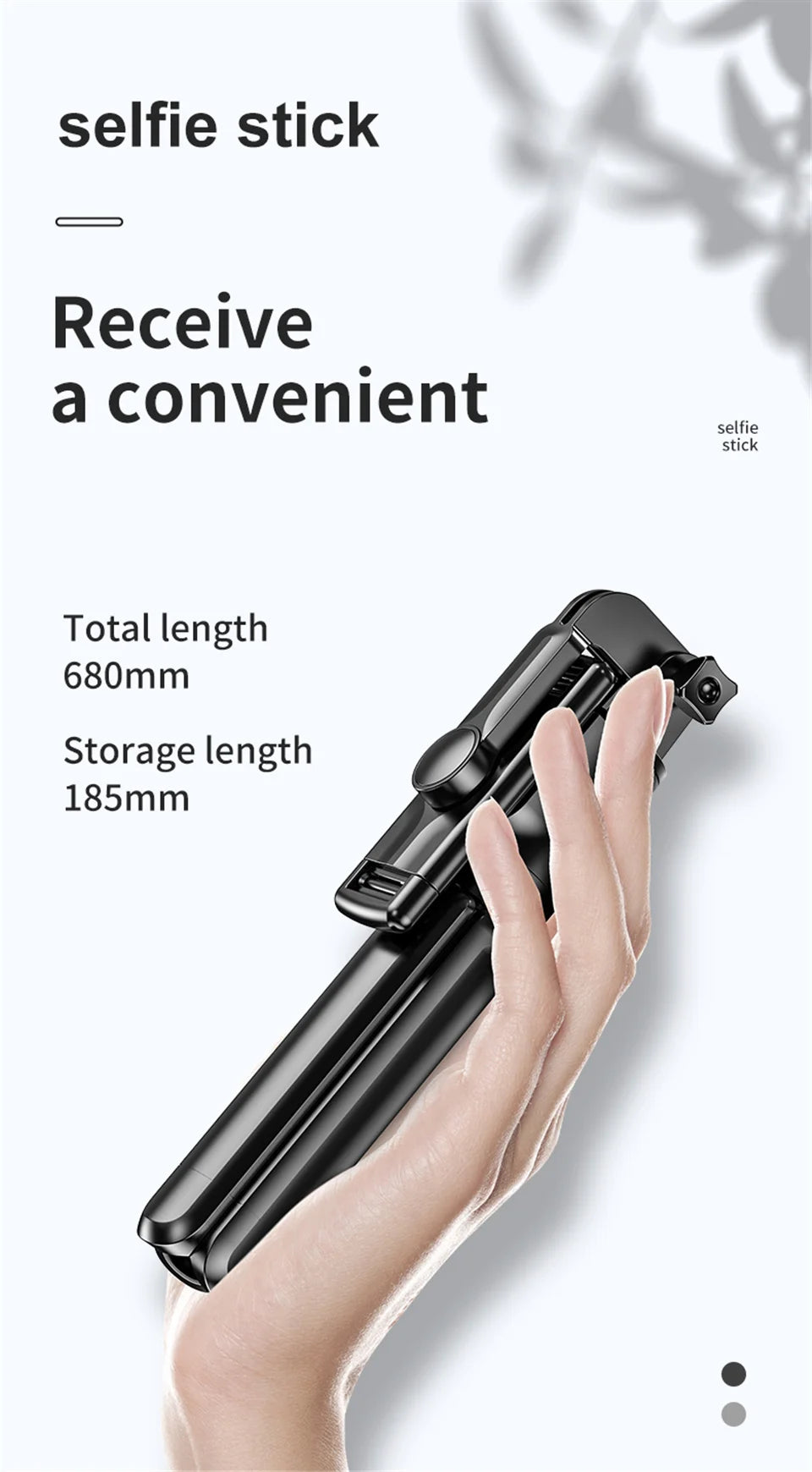 Wireless Selfie Stick Tripod Stand Bluetooth Remote Extendable Tripod for iPhone Mobile Phone Tiktok Live Streaming
