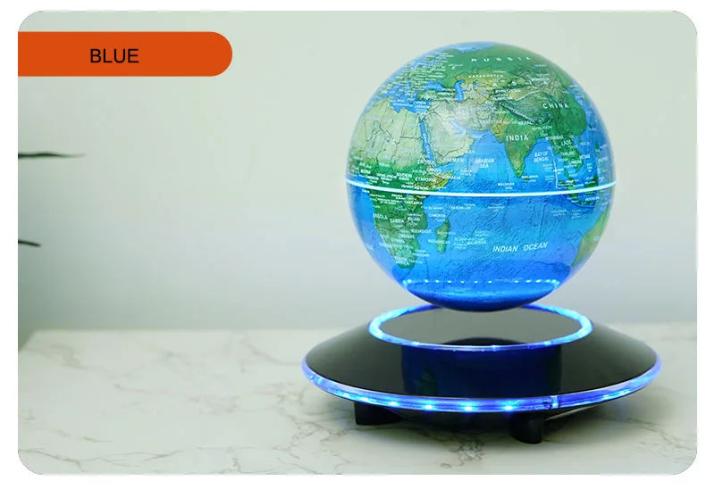 Magnetic Levitation 6-Inch 8-Inch Globe, Self Rotating Luminous Office Decoration, Living Room Desktop Decoration, Creative Gift