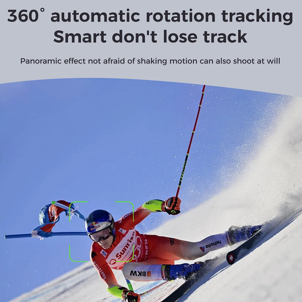 Auto Face Tracking Tripod 360° Rotation Auto Tracking Phone Holder Face Tracking Phone Tripod Holder for Tiktok Video Recording