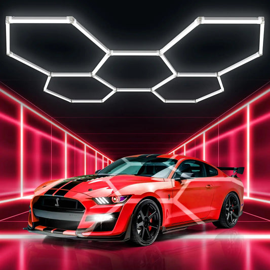 Hexagon Garage Led lights, 25 Pack 240W Garage Lights Ceiling Led Work Light, Super Bright 6500K Hexagon Honeycomb Led