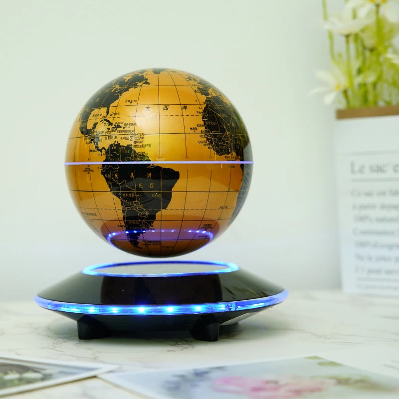 Magnetic Levitation 6-Inch 8-Inch Globe, Self Rotating Luminous Office Decoration, Living Room Desktop Decoration, Creative Gift