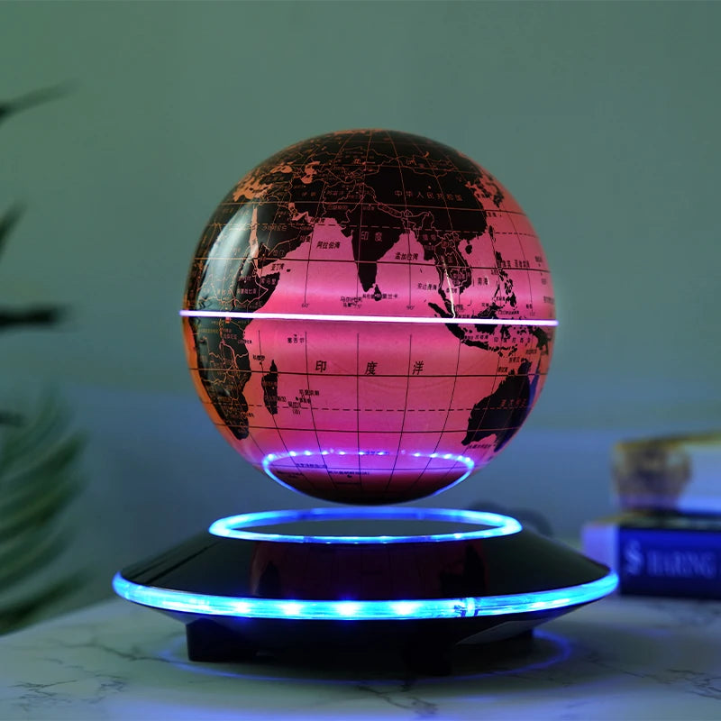Magnetic Levitation 6-Inch 8-Inch Globe, Self Rotating Luminous Office Decoration, Living Room Desktop Decoration, Creative Gift
