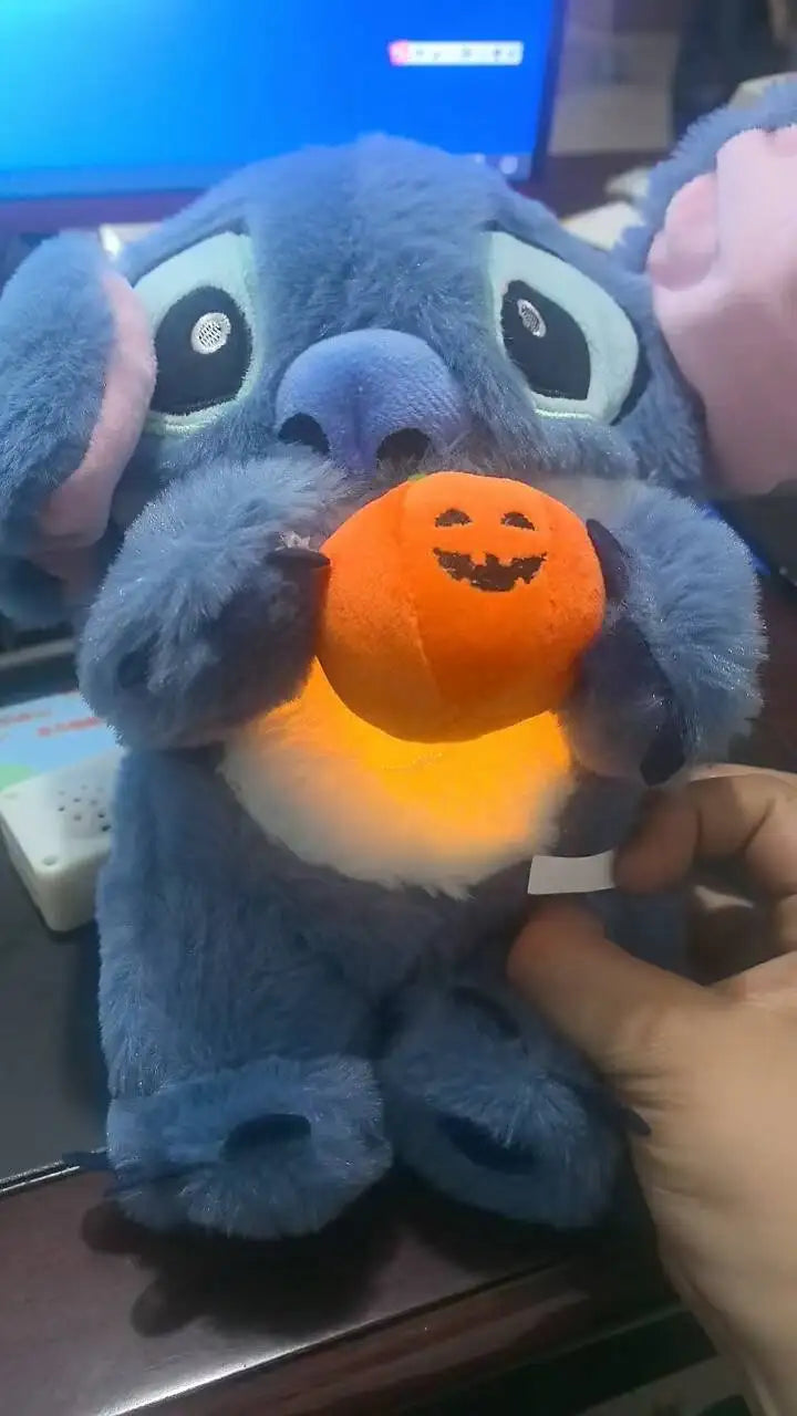 Hot Stitch Baby Sleeping Companion Sound Soothing Musical Plush Toy With Air Bag And Light Doll Breathing Toys Gifts Kawaii Toys