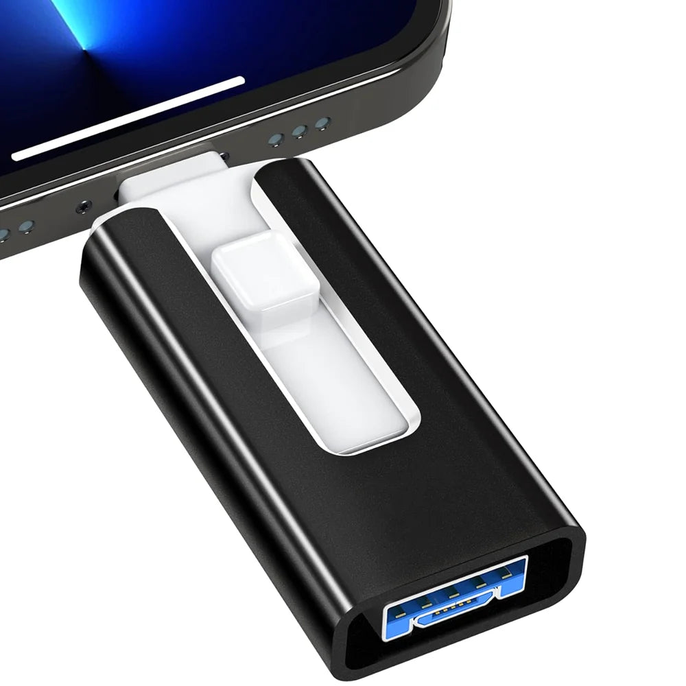 2TB For iPhone 8 Plus 11 12 ipad Pen drive stick Dual purpose mobile OTG Micro USB Flash Drive 512GB 128GB 256GB 1T PENDRIVE 3.0
