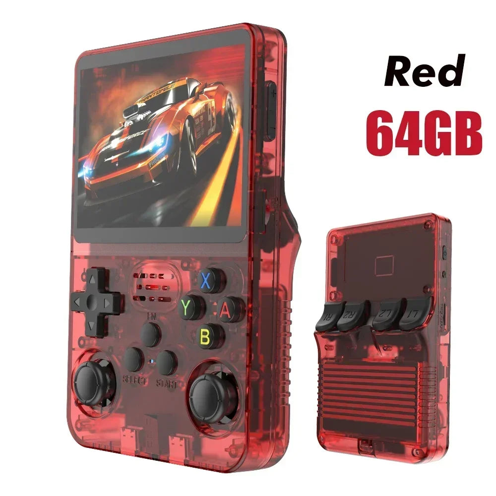 R36S Open Source Retro Handheld Game Console 3.5'' IPS Linux System,Portable Pocket Game Player with 64G/128G/256G