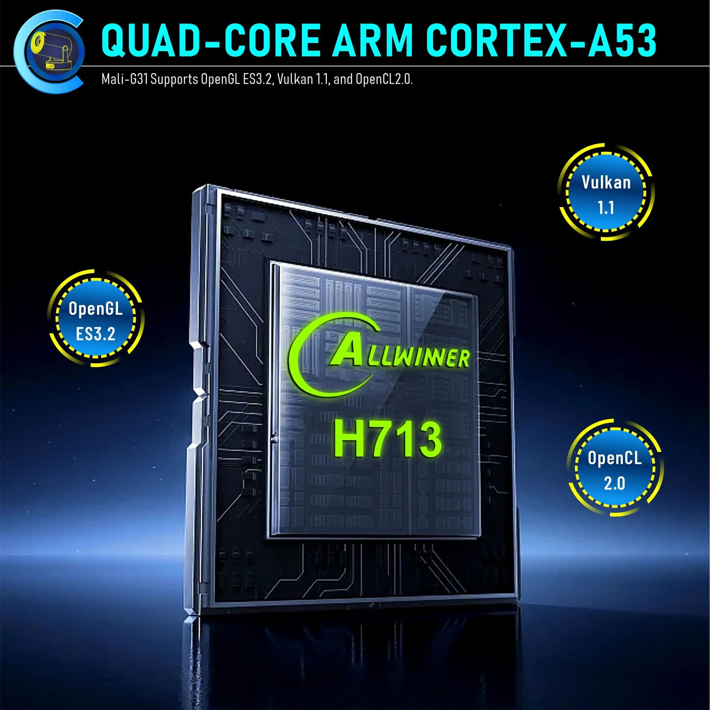 HY300Ultra Smart Projector 4K Android 11 Dual Wifi6 170 ANSI Quad-core Allwinner H713 1080P Home Cinema Outdoor Projetor