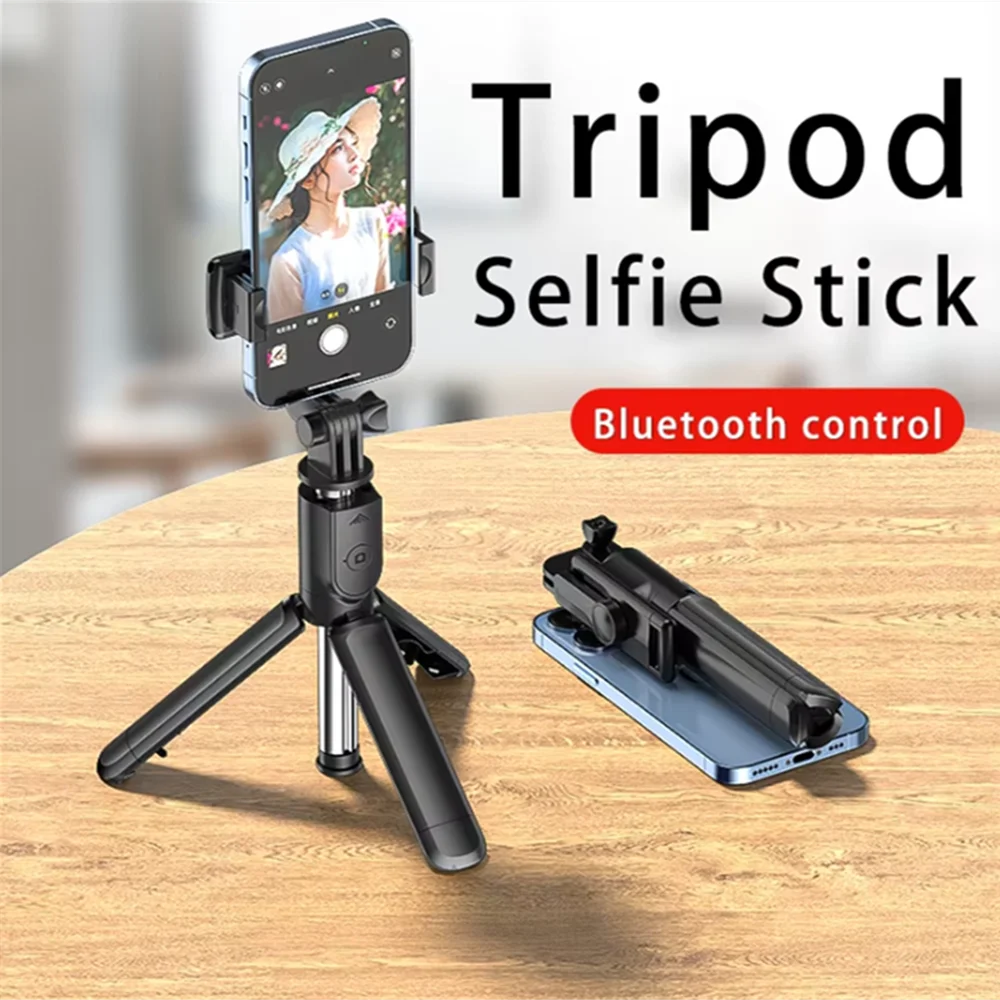 Wireless Selfie Stick Tripod Stand Bluetooth Remote Extendable Tripod for iPhone Mobile Phone Tiktok Live Streaming
