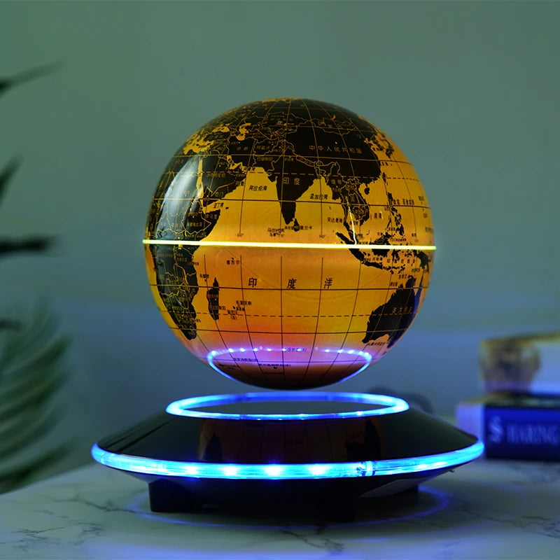 Magnetic Levitation 6-Inch 8-Inch Globe, Self Rotating Luminous Office Decoration, Living Room Desktop Decoration, Creative Gift