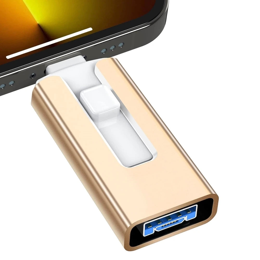 2TB For iPhone 8 Plus 11 12 ipad Pen drive stick Dual purpose mobile OTG Micro USB Flash Drive 512GB 128GB 256GB 1T PENDRIVE 3.0