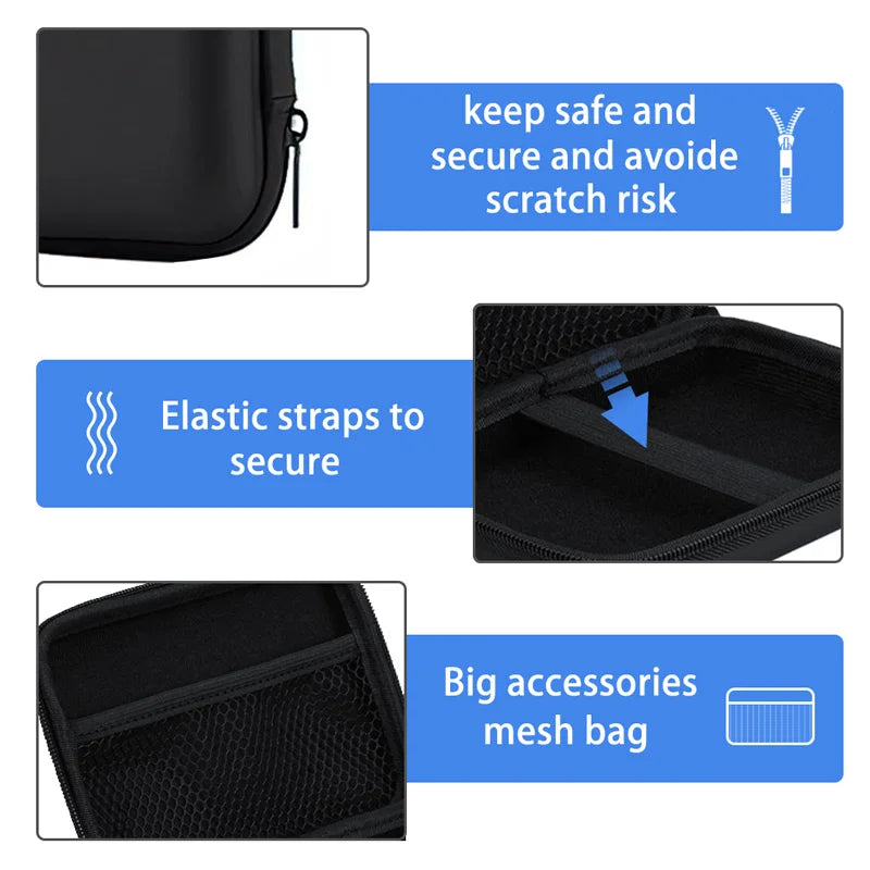 For R36S/GB300/FC/RG35XX Handheld Game Console Carrying Case Storage Bag Travel Retro Mini Game Player Portable Protective Box