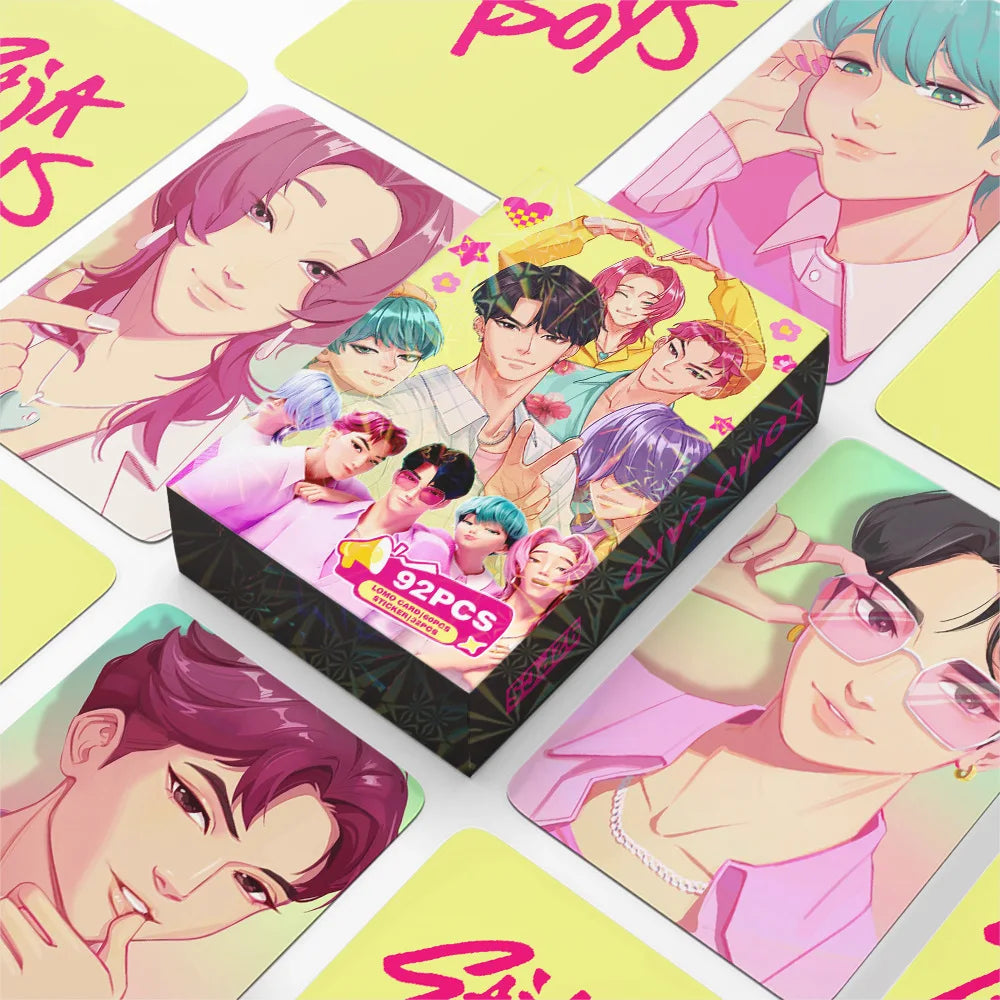 b 30/55/92pcs Kpop Demon Hunter  for Boys Girls Cartoon Anime Animation Surrounding Students Fashion Cute Collect Cards Gifts