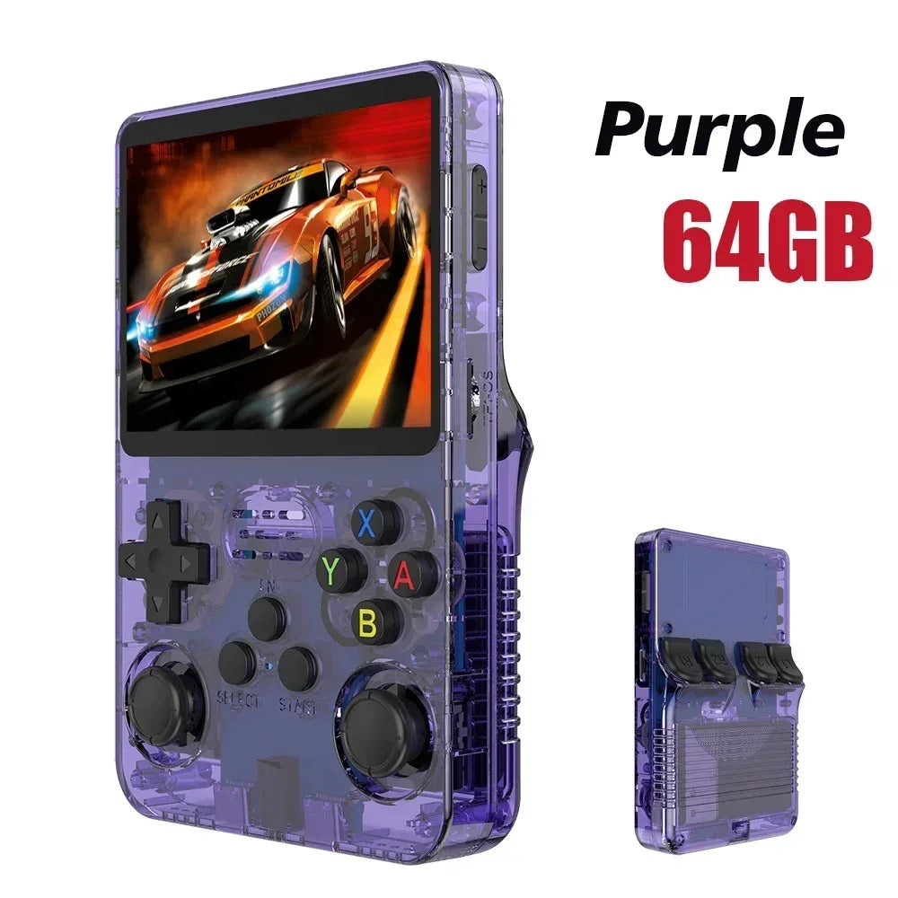 R36S Open Source Retro Handheld Game Console 3.5'' IPS Linux System,Portable Pocket Game Player with 64G/128G/256G