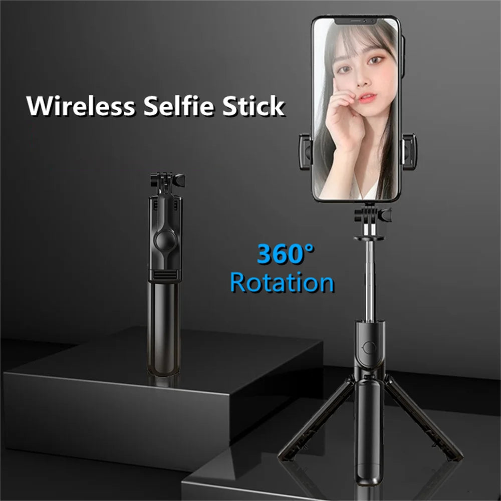 Wireless Selfie Stick Tripod Stand Bluetooth Remote Extendable Tripod for iPhone Mobile Phone Tiktok Live Streaming