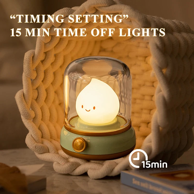 Flameless Candles Night Light Cute Capybara Kerosene Sleeping Nightlights Dimmable 2 Lighting Modes Bedside Lamp For Kid Bedroom