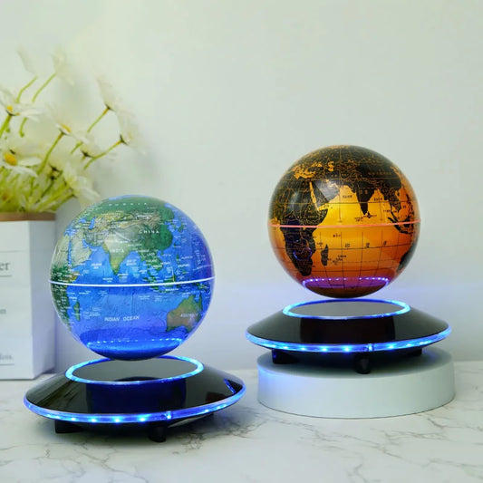 Magnetic Levitation 6-Inch 8-Inch Globe, Self Rotating Luminous Office Decoration, Living Room Desktop Decoration, Creative Gift