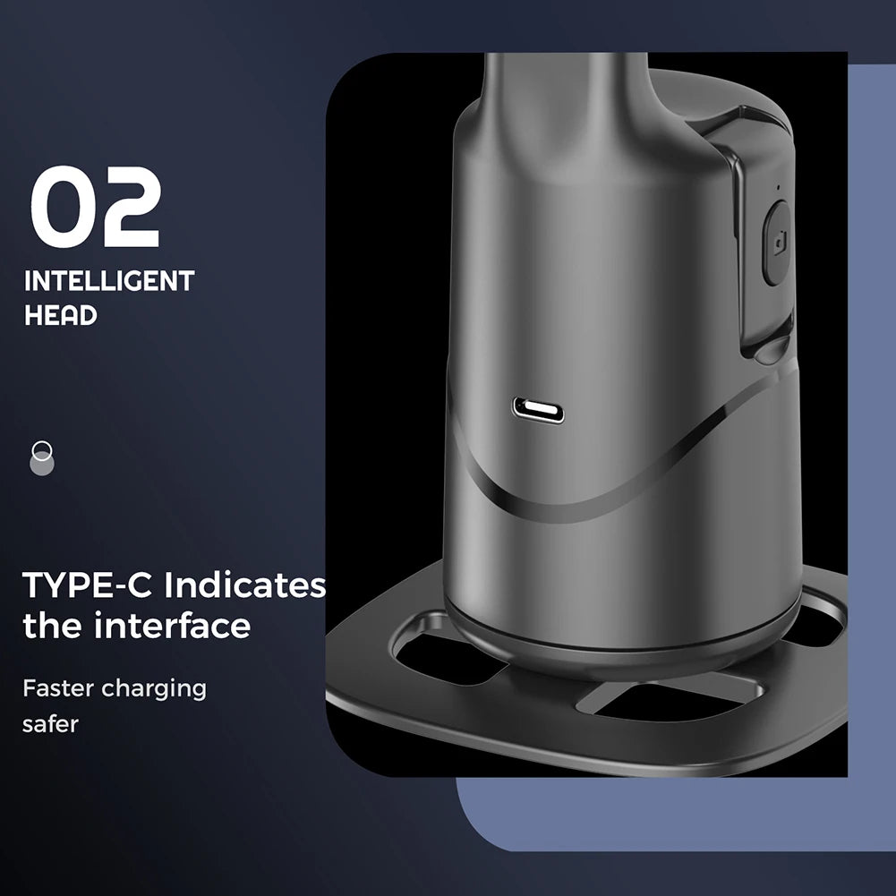 Auto Face Tracking Tripod 360° Rotation Auto Tracking Phone Holder Face Tracking Phone Tripod Holder for Tiktok Video Recording
