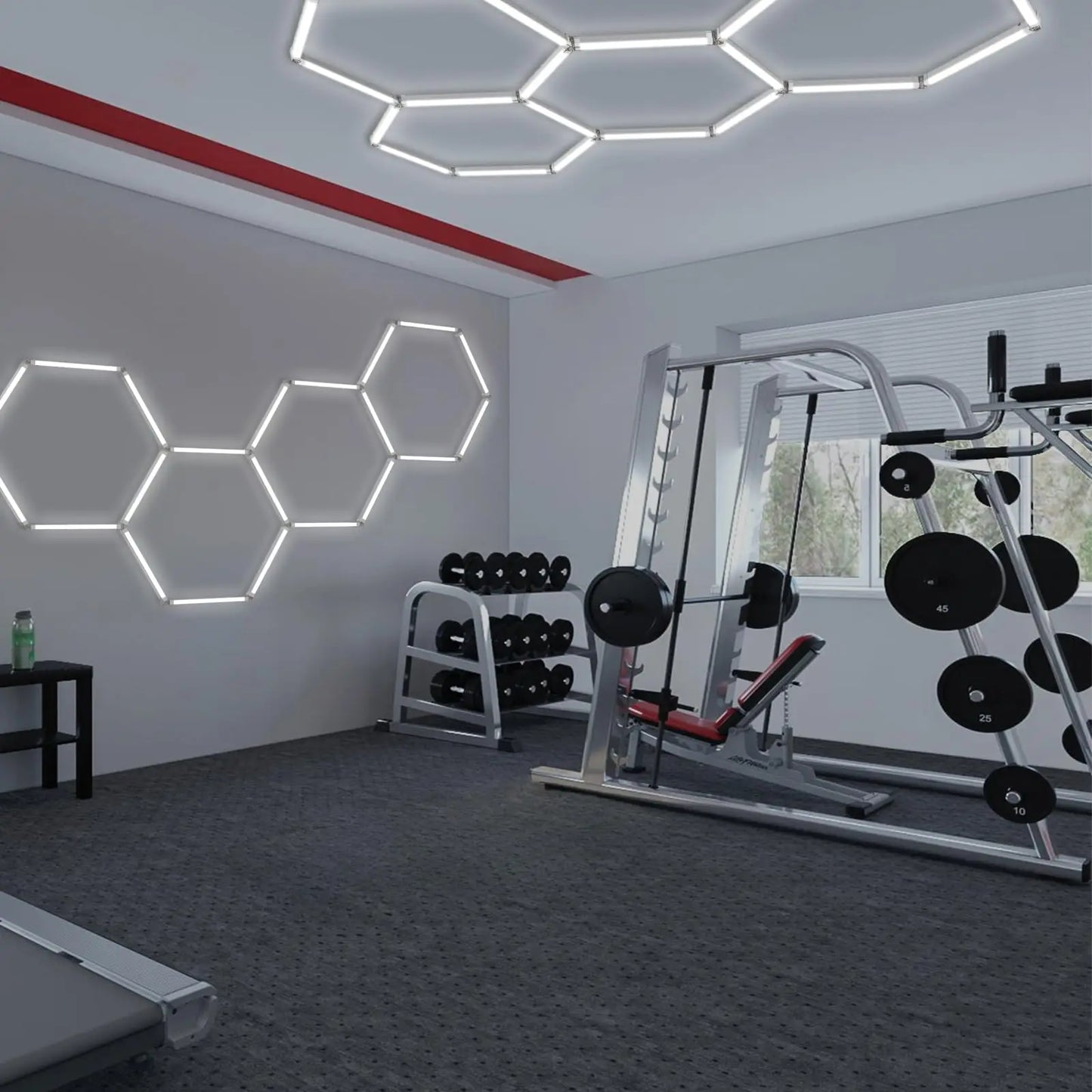 Hexagon Garage Led lights, 25 Pack 240W Garage Lights Ceiling Led Work Light, Super Bright 6500K Hexagon Honeycomb Led