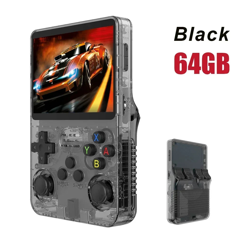 R36S Open Source Retro Handheld Game Console 3.5'' IPS Linux System,Portable Pocket Game Player with 64G/128G/256G