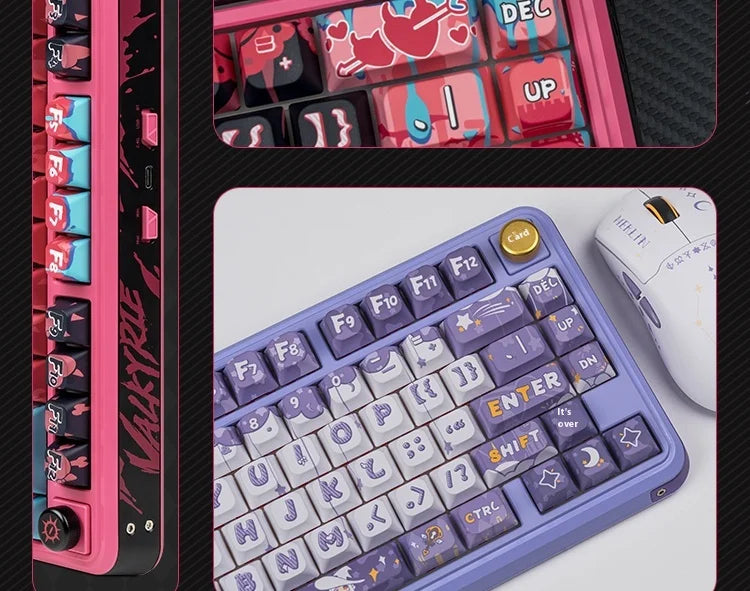 Valkyrie Vk75 Mechanical Keyboard Tri Mode E-Game Hot Swappable 2.4g/Wired/Bluetooth Rgb Gasket Customized Mechanical Keyboard