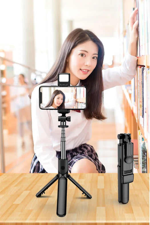 Handheld 360 Degree Flexible Sports Camera Monopod Stand Mobile Phone Mini Selfie Stick Tripod With Wireless Remote