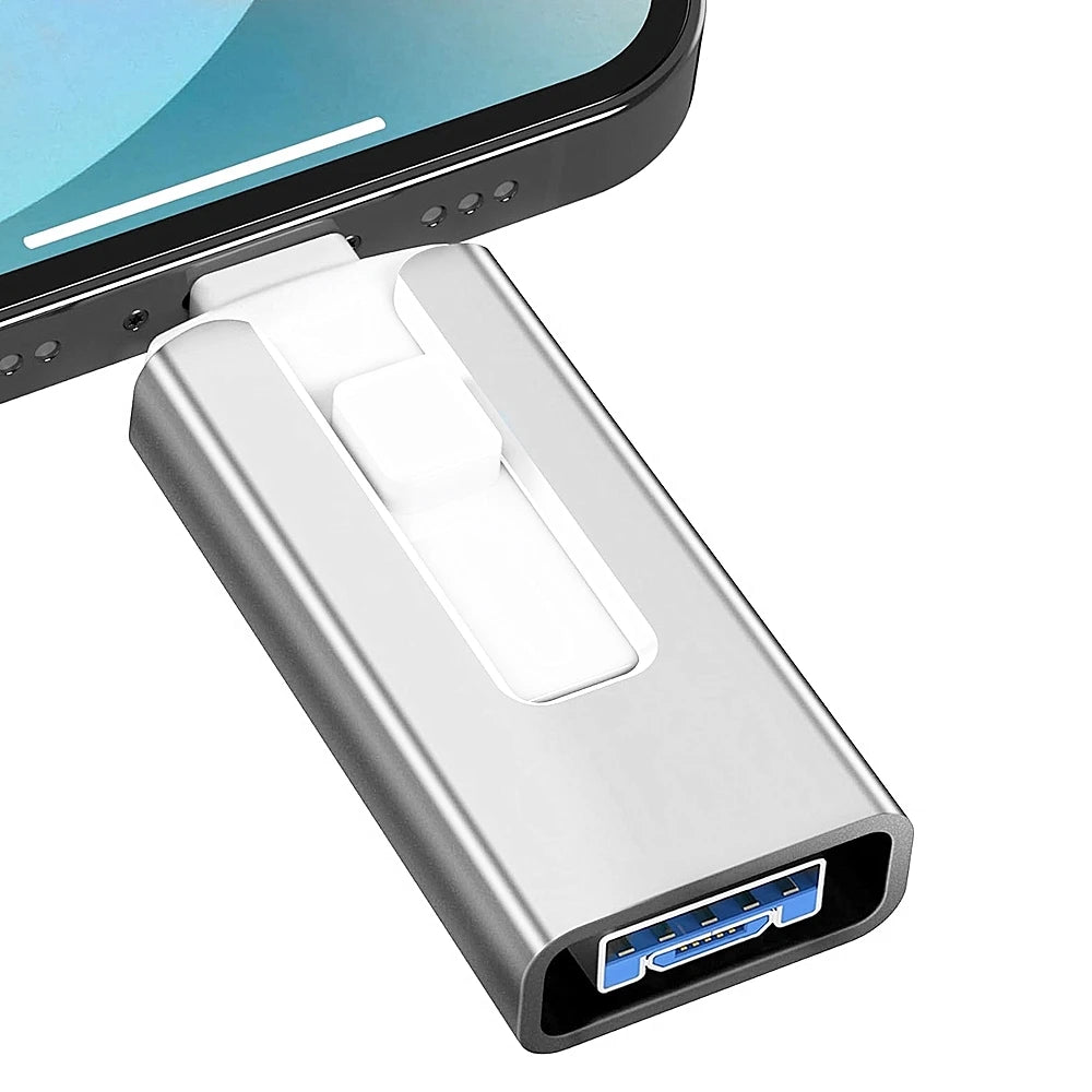 2TB For iPhone 8 Plus 11 12 ipad Pen drive stick Dual purpose mobile OTG Micro USB Flash Drive 512GB 128GB 256GB 1T PENDRIVE 3.0