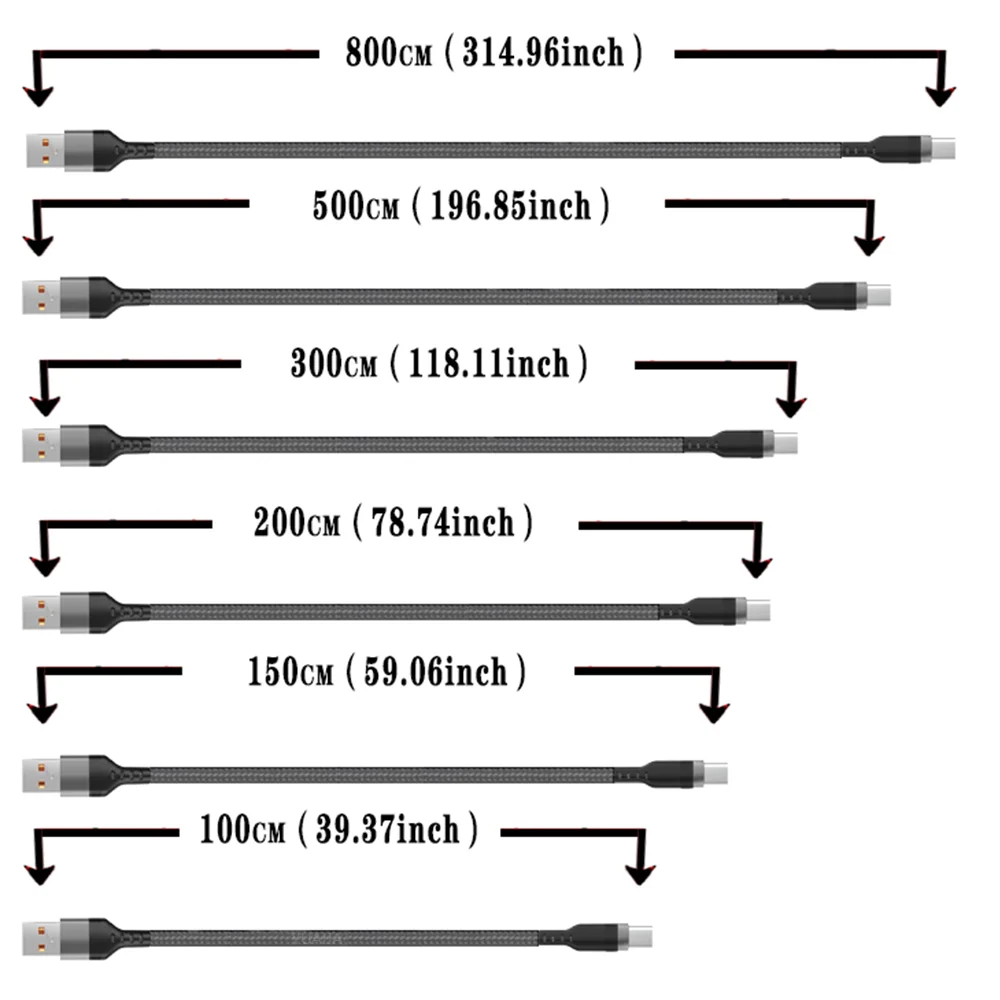USB TYPE C Fast Charge Cable LIGHTNING 3m 5 Meters USB C Android Micro USB Extend Charging Cable for iPhone 14 Xiaomi OnePlus