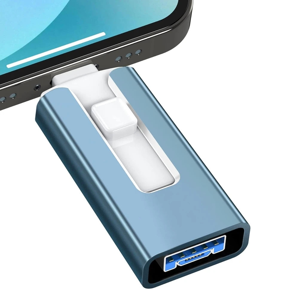 2TB For iPhone 8 Plus 11 12 ipad Pen drive stick Dual purpose mobile OTG Micro USB Flash Drive 512GB 128GB 256GB 1T PENDRIVE 3.0