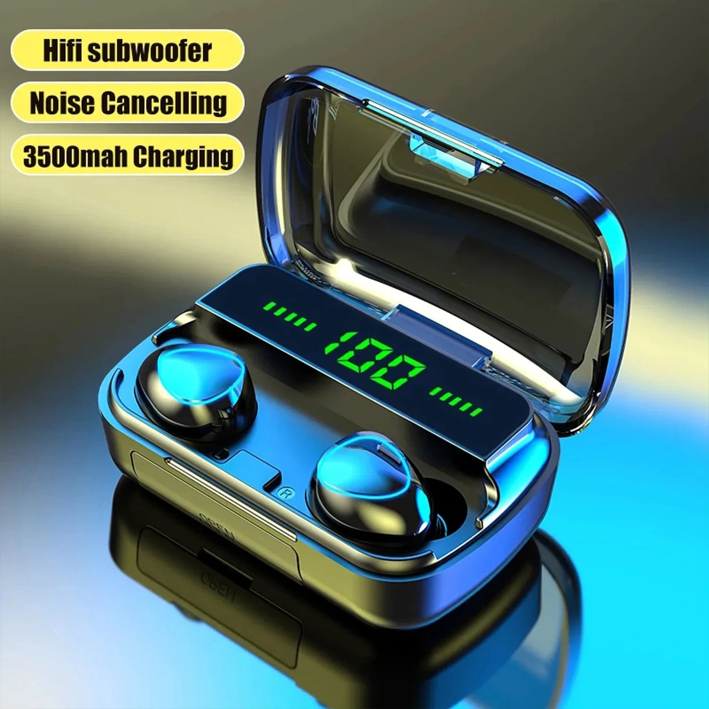 TWS M10 Wireless Bluetooth Headphones LED Display 3500mah Charging Box 9D Stereo In-Ear Sports Waterproof Bluetooth 5.1 Headset