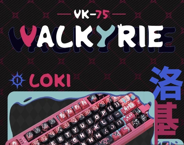 Valkyrie Vk75 Mechanical Keyboard Tri Mode E-Game Hot Swappable 2.4g/Wired/Bluetooth Rgb Gasket Customized Mechanical Keyboard