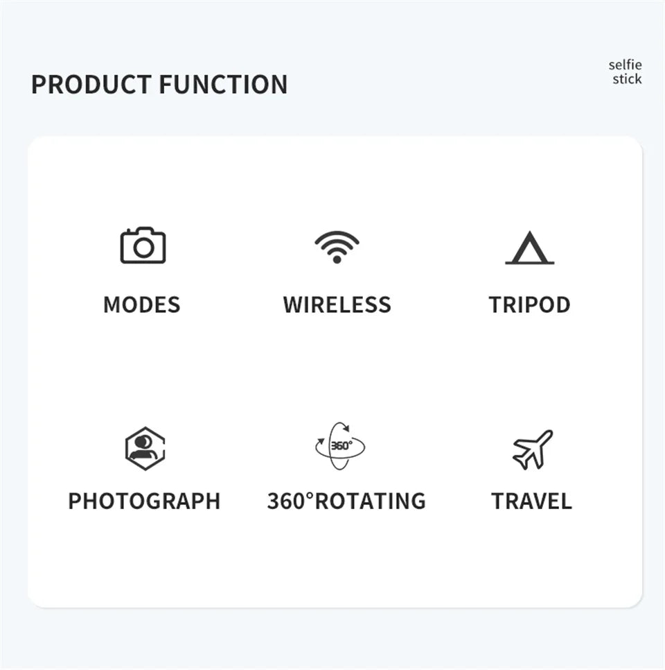 Wireless Selfie Stick Tripod Stand Bluetooth Remote Extendable Tripod for iPhone Mobile Phone Tiktok Live Streaming