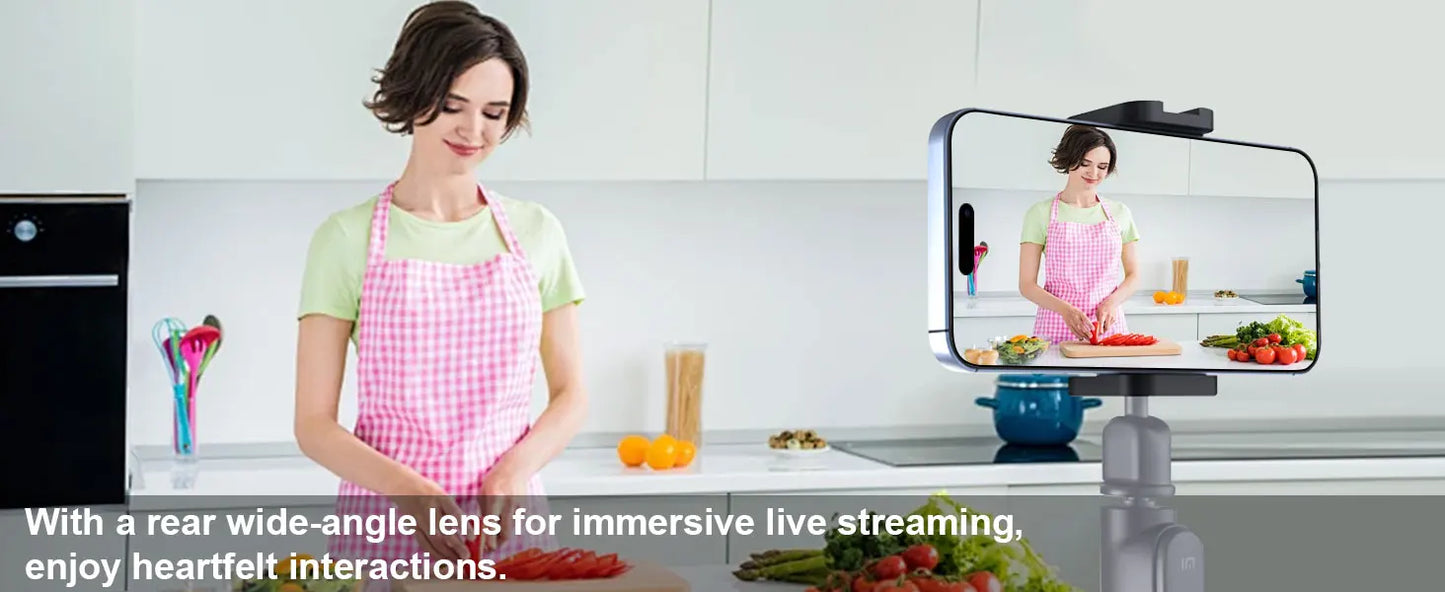 AHXJKA Wireless magnetic Vlog Iphone Selfie Monitor Screen Support Using Rear Camera for iPhone Selfie Vlog Live Stream TikTok