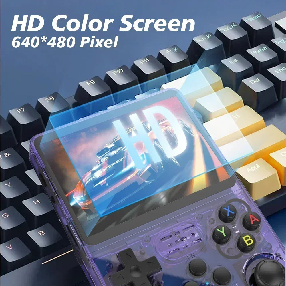 R36S Open Source Retro Handheld Game Console 3.5'' IPS Linux System,Portable Pocket Game Player with 64G/128G/256G
