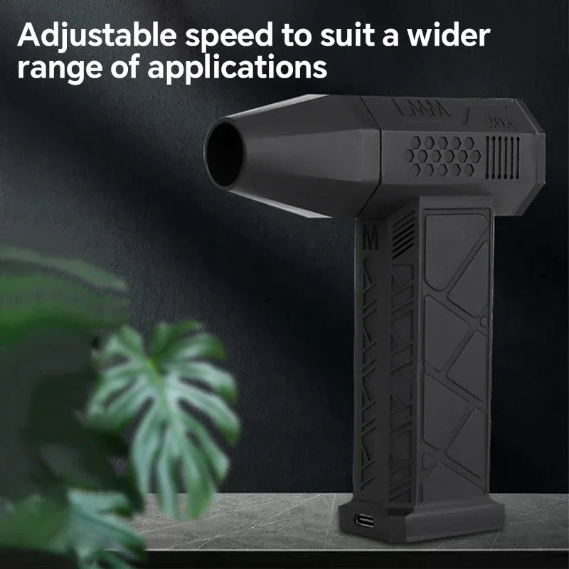 High-speed Turbo Dusting Hair Dryer - 130,000 Rpm Brushless Violent Fan Handheld Rechargeable Outdoor Powerful