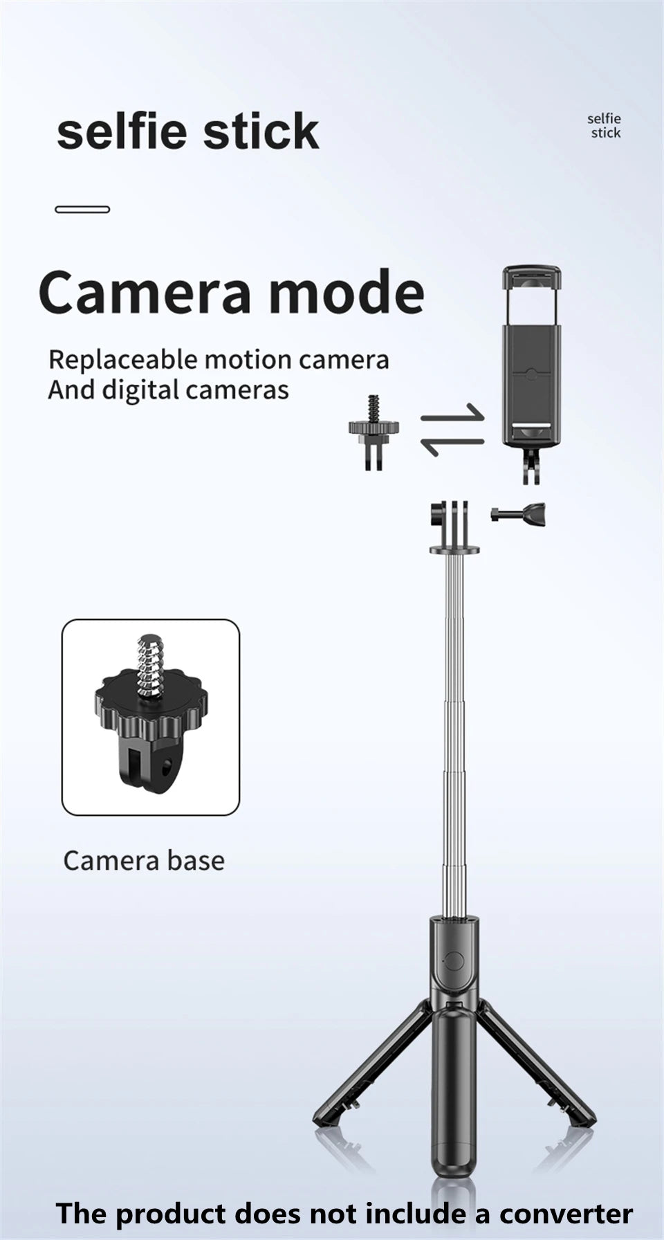 Wireless Selfie Stick Tripod Stand Bluetooth Remote Extendable Tripod for iPhone Mobile Phone Tiktok Live Streaming