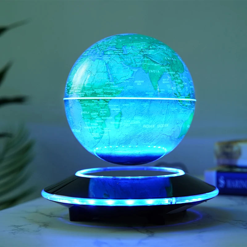 Magnetic Levitation 6-Inch 8-Inch Globe, Self Rotating Luminous Office Decoration, Living Room Desktop Decoration, Creative Gift